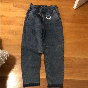 Ankle Paperbag Jeans
